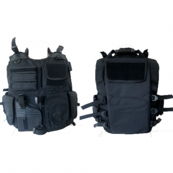 Colete Tático Swat Com Porta Camelback Resistente - Preto