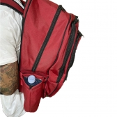 Mochila Tática em Oxford  Bordado Bombeiro Civil - Vermelha