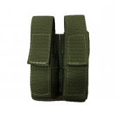 Porta Carregador Duplo Em Nylon Preto - Fechamento em Velcro