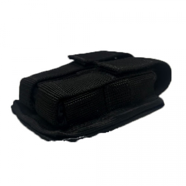 Porta Carregador Duplo Em Nylon Preto - Fechamento em Velcro