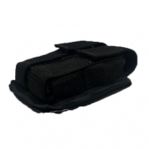 Porta Carregador Duplo Em Nylon Preto - Fechamento em Velcro