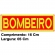 Patch Bordado para Bornal Tático 16 Cm por 5 Cm - BOMBEIRO