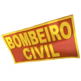 Patch Emborrachado BOMBEIRO CIVIL P/ Costas de Colete Tático