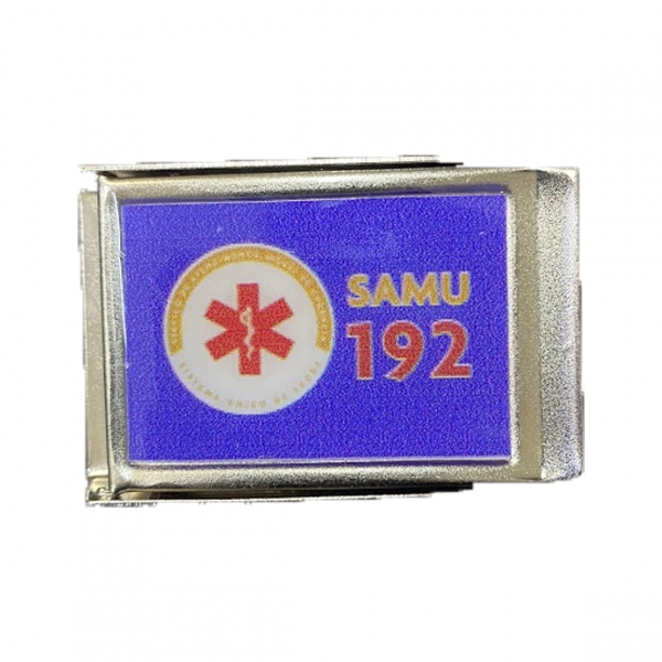Fivela Resinada P/ Cinto Fino Social - SAMU 192