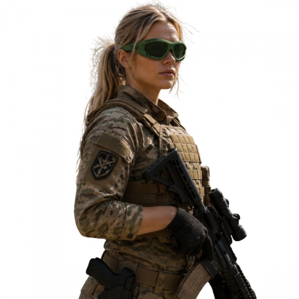 Óculos Tático Militar Ajustável Com Tela Abs Proteção