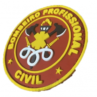 Patch Emborrachado Brasão Bombeiro Profissional Civil