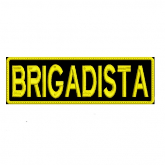 Patch Bordado P/ Bornal Tático 16 Cm por 5 Cm - BRIGADISTA