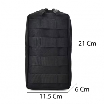 Bolso Tático Vertical Modular Compacto Em Nylon