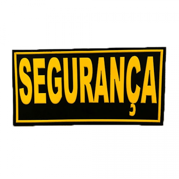 Patch Emborrachado SEGURANÇA para Costas de Colete Tático