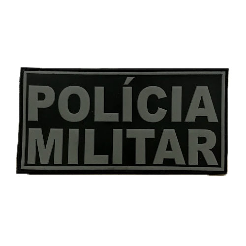 Patch Emborrachado POLICIA MILITAR - Costas de Colete Tático