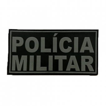 Patch Emborrachado POLICIA MILITAR - Costas de Colete Tático