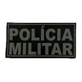 Patch Emborrachado POLICIA MILITAR - Costas de Colete Tático
