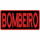Patch Bordado para Costa de Colete 25 Cm por 10 Cm  BOMBEIRO