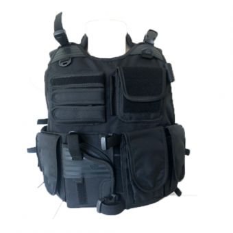 Colete Tático Swat Com Porta Camelback Resistente - Preto