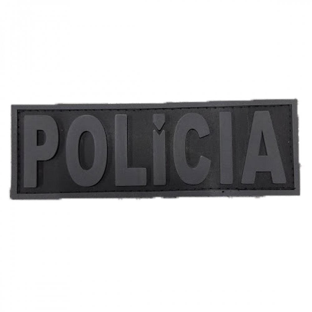 Patch Emborrachado para Bornal Tático POLICIA - Com Velcro