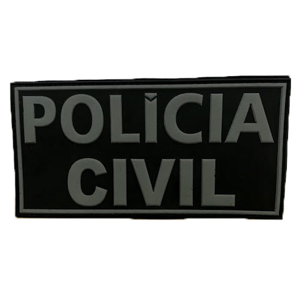 Patch Emborrachado POLICIA CIVIL para Costas de Colete Tático