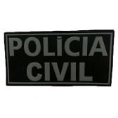 Patch Emborrachado POLICIA CIVIL para Costas de Colete Tático