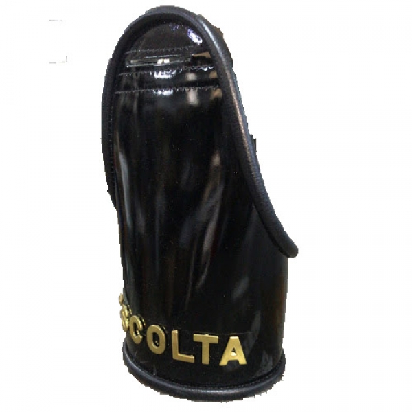 Braçal Em Couro Preto Fechamento Velcro com Letras