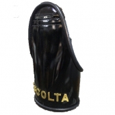 Braçal Em Couro Preto Fechamento Velcro com Letras