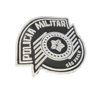 Patch Emborrachado Brasão PMESP - Com Velcro
