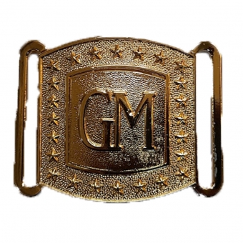 Fivela Tática Quadrada em Metal - Estampa GM
