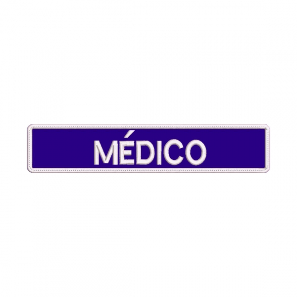 Patch Bordado P/ Colete Operacional 25 Cm X 5 Cm MÉDICO(A)