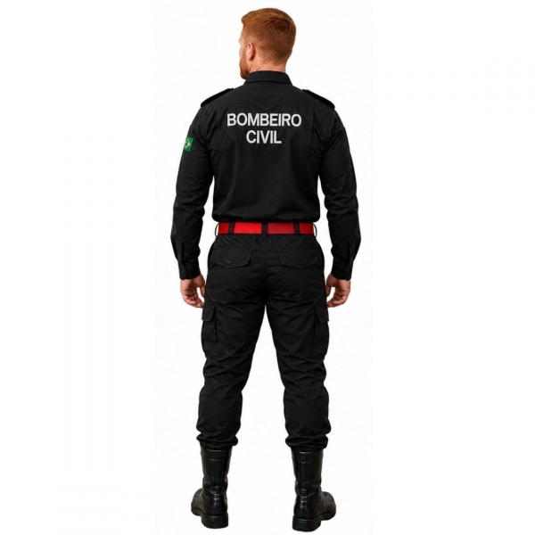 Farda / Uniforme Bombeiro Civil Manga Longa Padrão Eventos