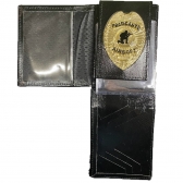 Carteira em Couro Legítimo com Brasão Praticante de Airsoft