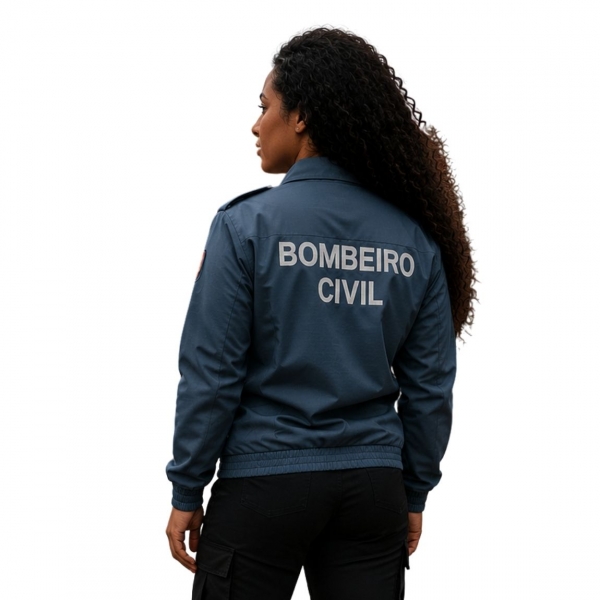 Jaqueta Bombeiro Civil Verde Petróleo - Forrada Com Moletom