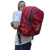 Mochila Tática em Oxford  Bordado Bombeiro Civil - Vermelha