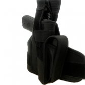 Coldre Tático De Perna Em Nylon Com Porta Carregador - 9 Mm