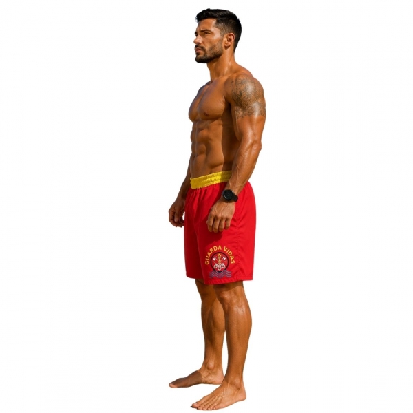 Short Guarda Vidas Com Marca D´ Agua - Masculino
