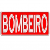Patch Bordado para Costa de Colete 25 Cm por 10 Cm  BOMBEIRO