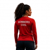 Camiseta Manga Longa Bordado Bombeiro Civil - Quadro