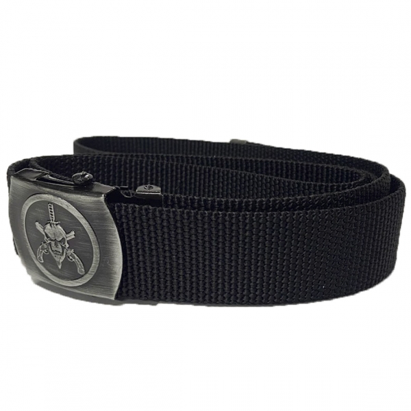 Cinto Social Fino Em Nylon - Caveira / Bope