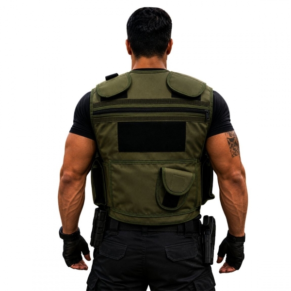 Capa De Colete Tático X - Tudo Segurança - Verde Oliva