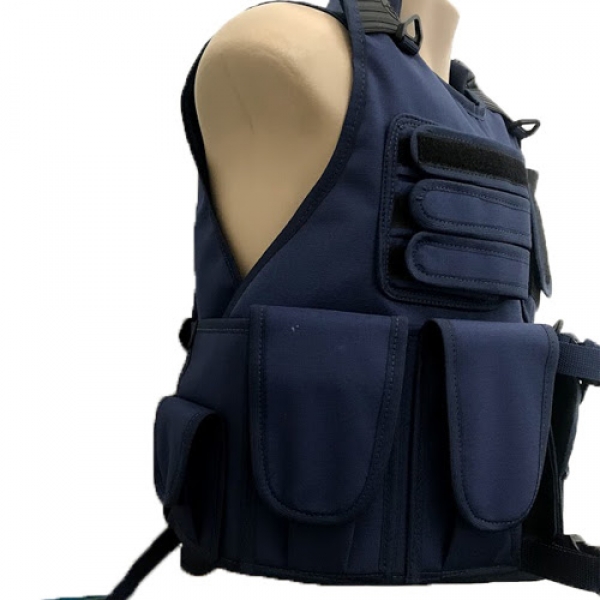 Colete Tático Swat C/porta Camelback Resistente Azul Marinho