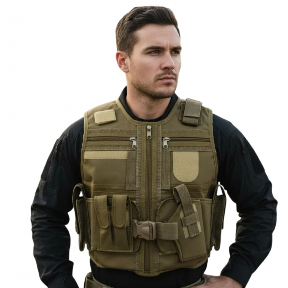 Capa De Colete Tático X-tudo Segurança Airsoft - Tam Coyote
