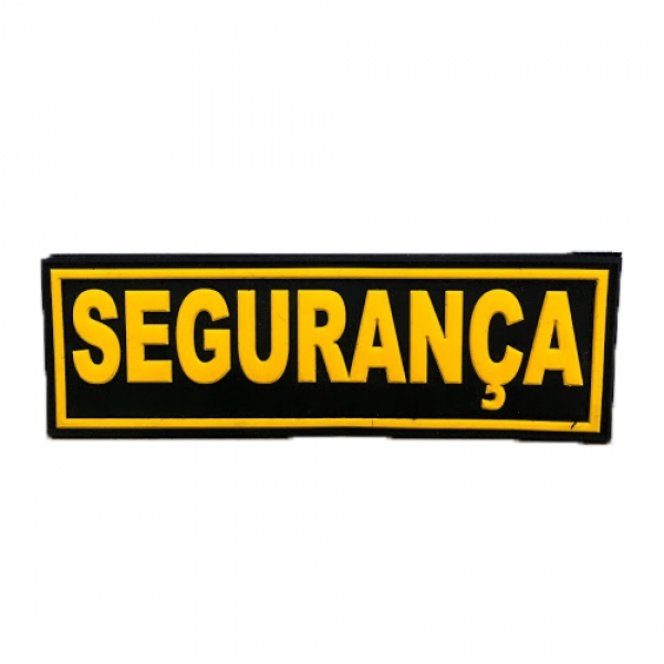 Patch Emborrachado para Bornal Tático SEGURANÇA - Com Velcro