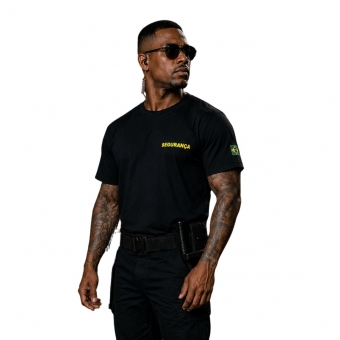 Camiseta Militar Estampada Em Algodão - Segurança