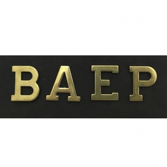 Conjunto de Letras para Braçal em Latão Polido 3 CM - BAEP