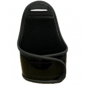 Braçal Em Couro Preto - Liso Com Fechamento Em Velcro