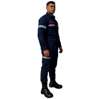 Farda Tática para Bombeiro Civil Manga Longa - Azul Marinho