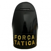 Braçal Couro Costurado Fechamento Botão Letras Força Tática