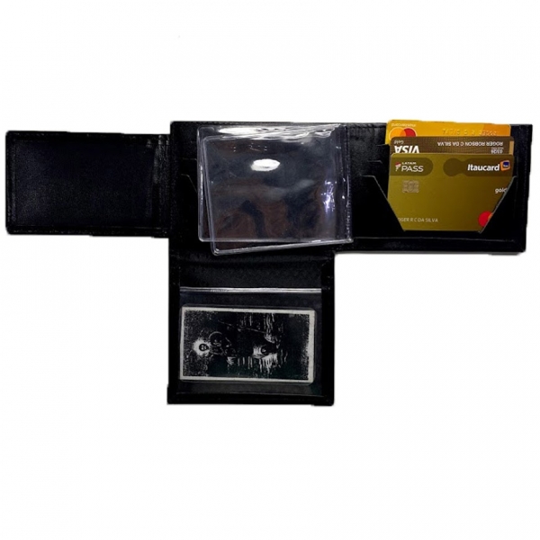 Carteira em Couro Legítimo com Brasão EB Exército Brasileiro