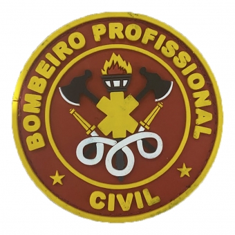 Patch Emborrachado Brasão Bombeiro Profissional Civil