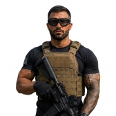 Óculos Tático Militar Ajustável Com Tela Abs Proteção