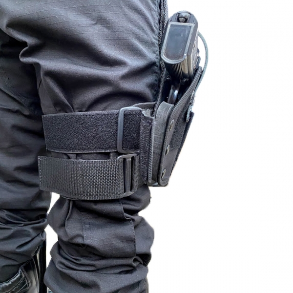 Coldre Tático De Perna Preto - Segurança- Vigilante- Escolta