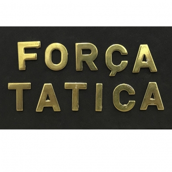 Conjunto de Letras  Braçal em Latão Polido 2 CM-FORÇA TATICA