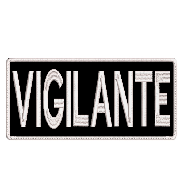 Patch Bordado Para Costas de Colete 20 Cm X 10 Cm VIGILANTE